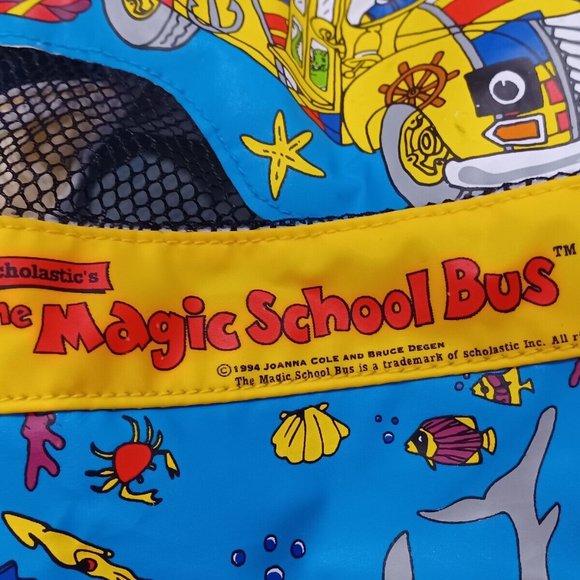Hasbro Magic School Bus Miss Frizzle drawstring bag backpack mesh vintage used main image 12